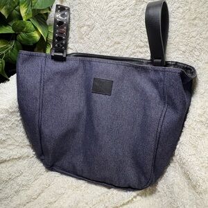 Giuseppe Zanotti Black Leather Patch Denim bag